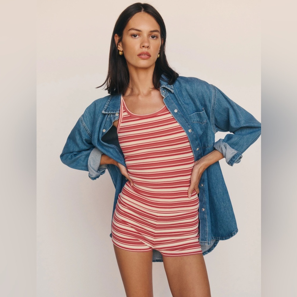 Reformation Cara Knit Short Red - Size M